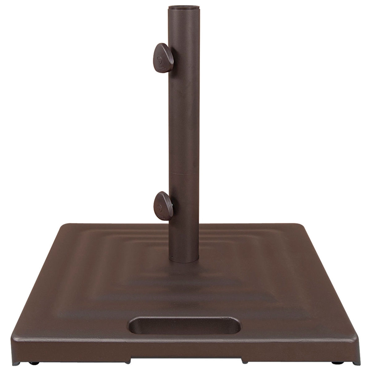 B3145468 Shademaker Square Base with Wheels for Libra Cast Aluminum & 100 lbs Weight, Bronze