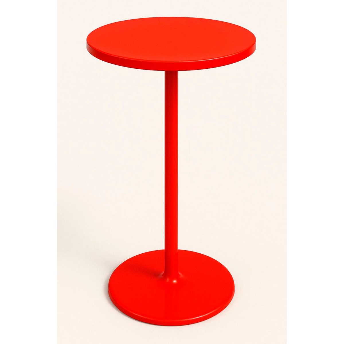 B3201781 32 in. Round Bar Height Table with 40 in. Red Frame