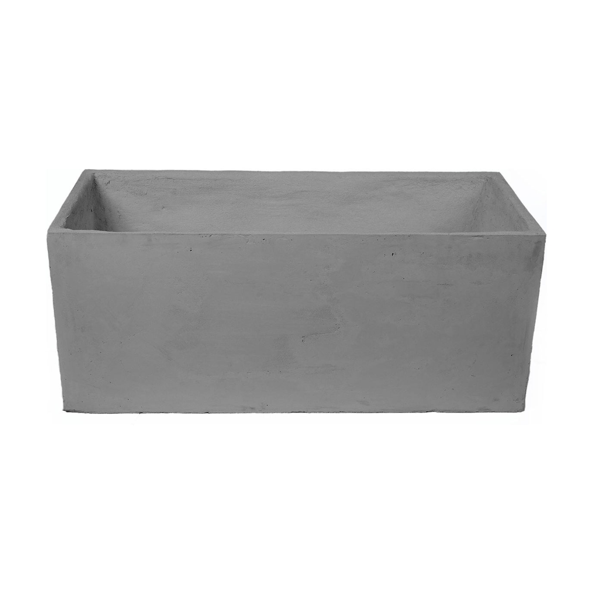 B3252125 Sequoia Indoor & Outdoor Rectangular Pot Planter, White - 47.25 x 19.75 x 20 in.