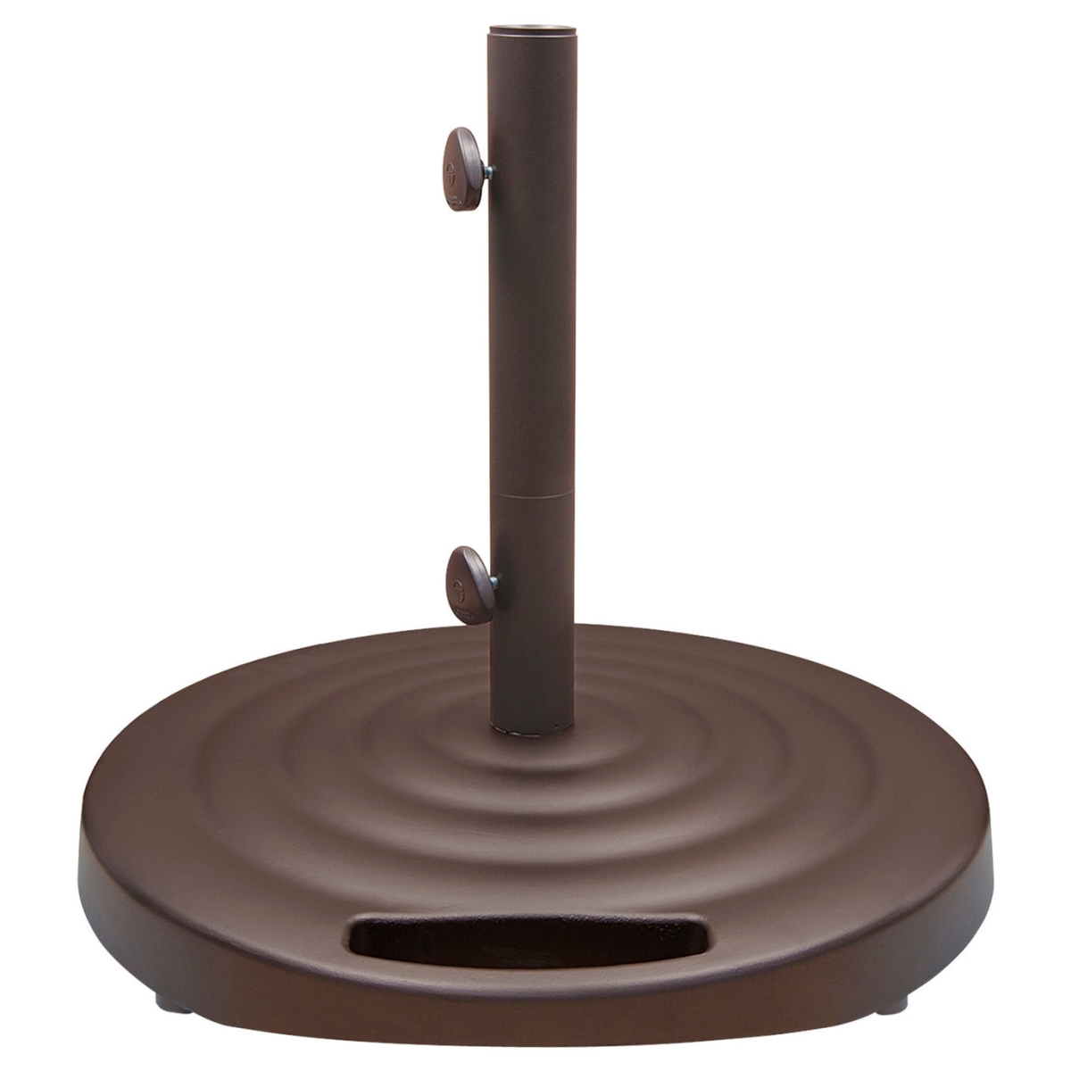 B3145425 Shademaker Round Base with Wheels for Libra Cast Aluminum & 100 lbs Weight, Bronze