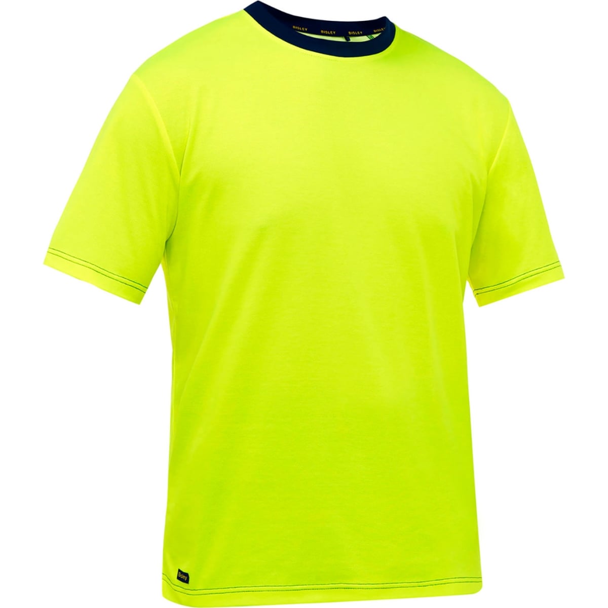 B3186161 Mens Bisley Non-ANSI Short Sleeve T-Shirt, Hi-Vis Yellow - Medium