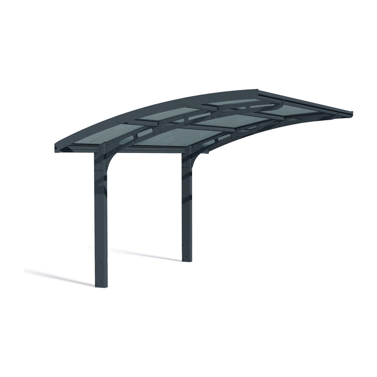 B3234894 Palram Canopia Arizona Wave 5000 Carport, Gray & Solar Gray