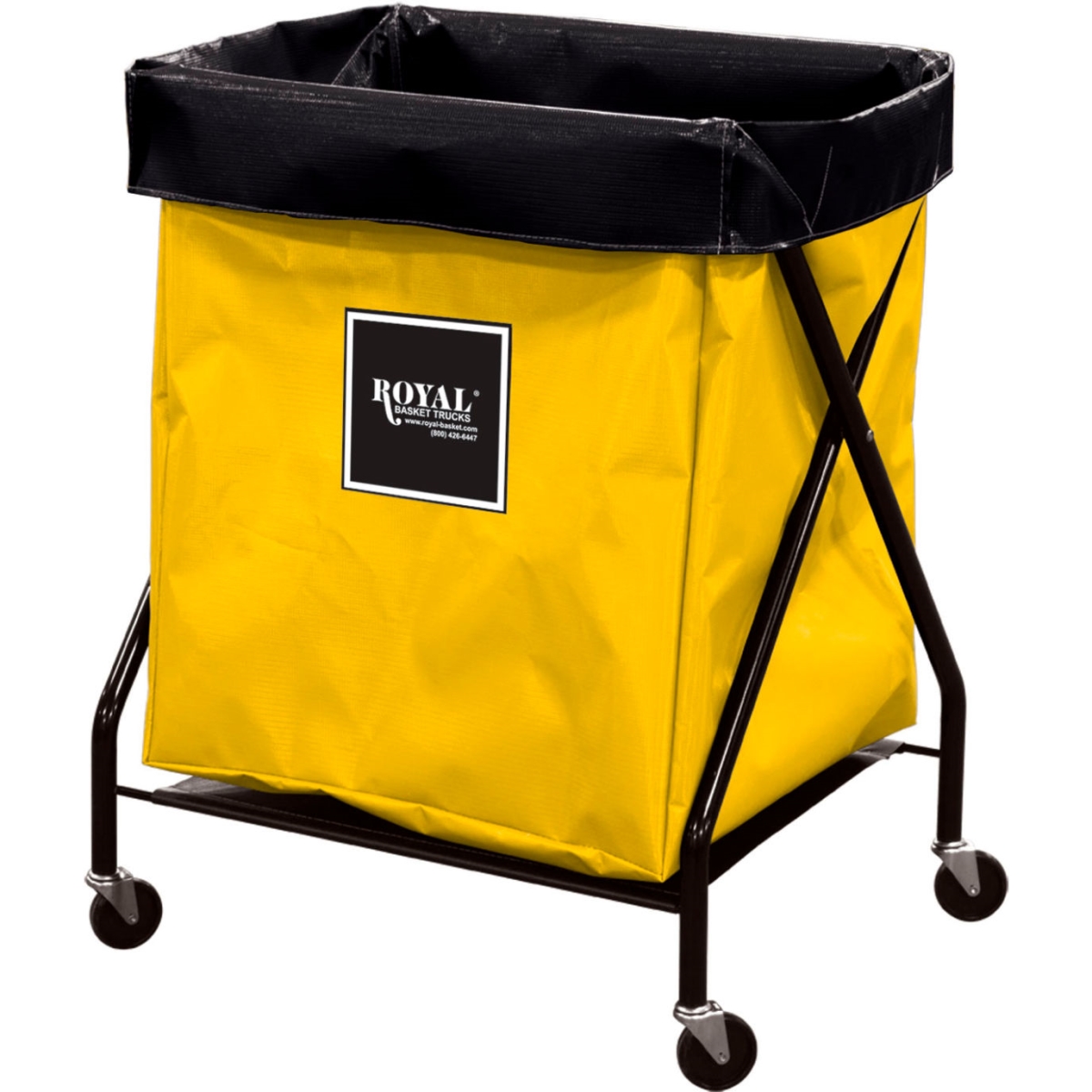 3146009 8-Bushel Vinyl X-Frame Cart, Yellow