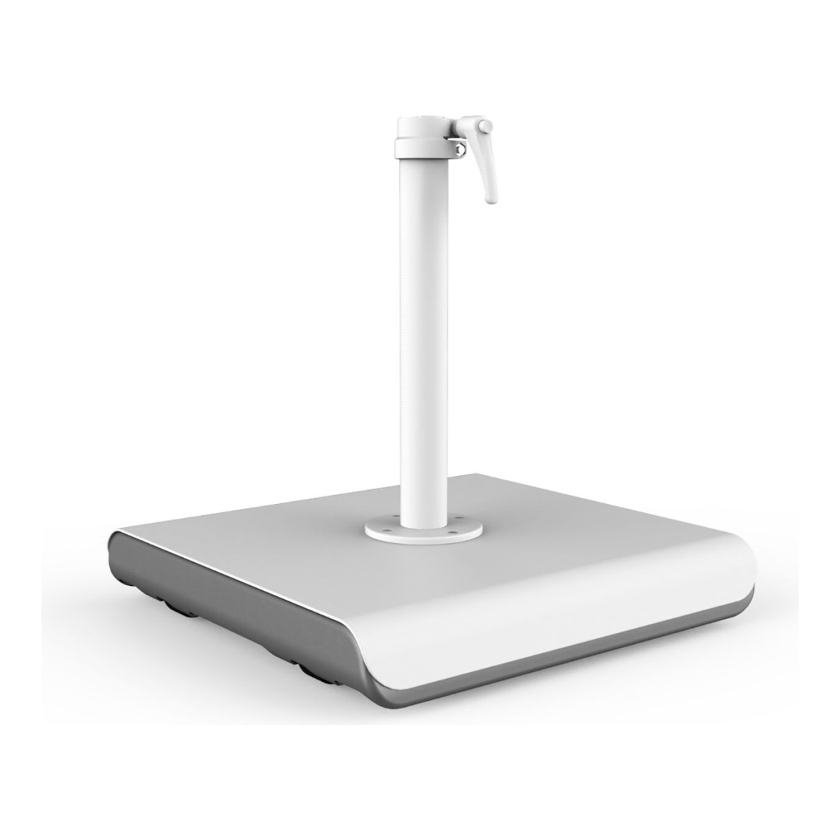 B3145633 Shademaker Athens Square Base with Wheels for Libra Cast Aluminum & 108 lbs Weight, Arctic White