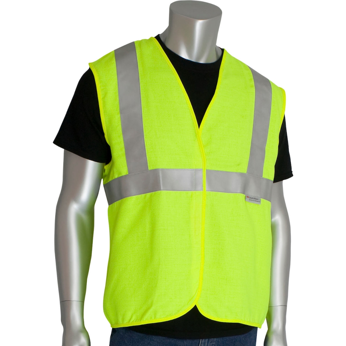 B3187250 AR-FR Class 2 High Visibility Solid Vest, Lime Yellow - Small