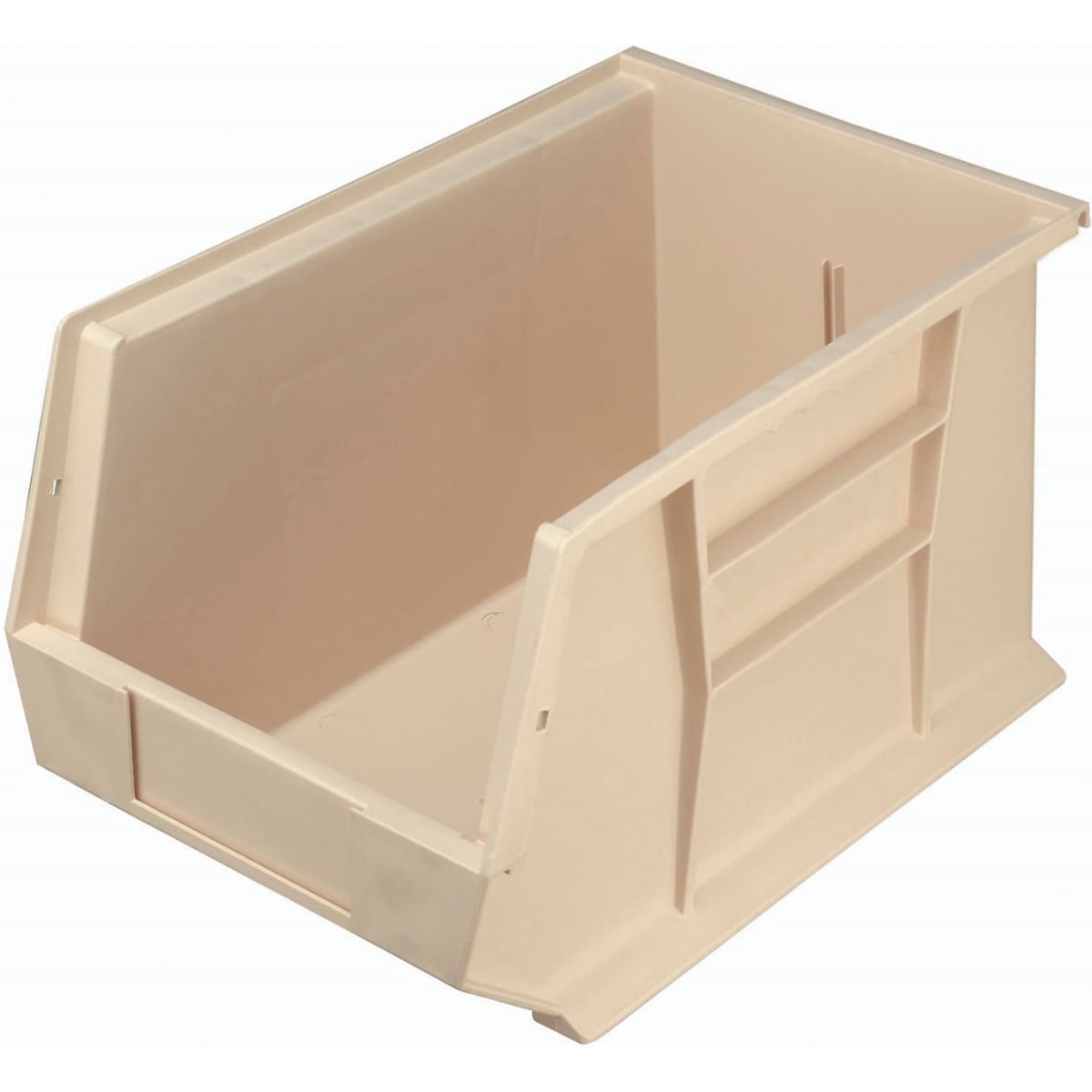 4365422 Plastic Hang & Stack Bin, Ivory - 13.62 x 8.25 x 8 in.