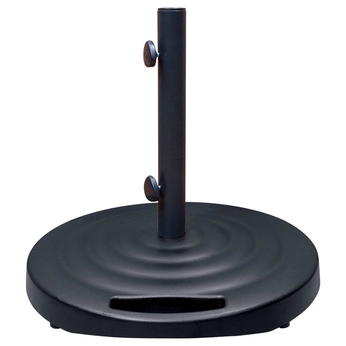 B3145607 Shademaker Round Base with Wheels for Libra Cast Aluminum & 100 lbs Weight, Black