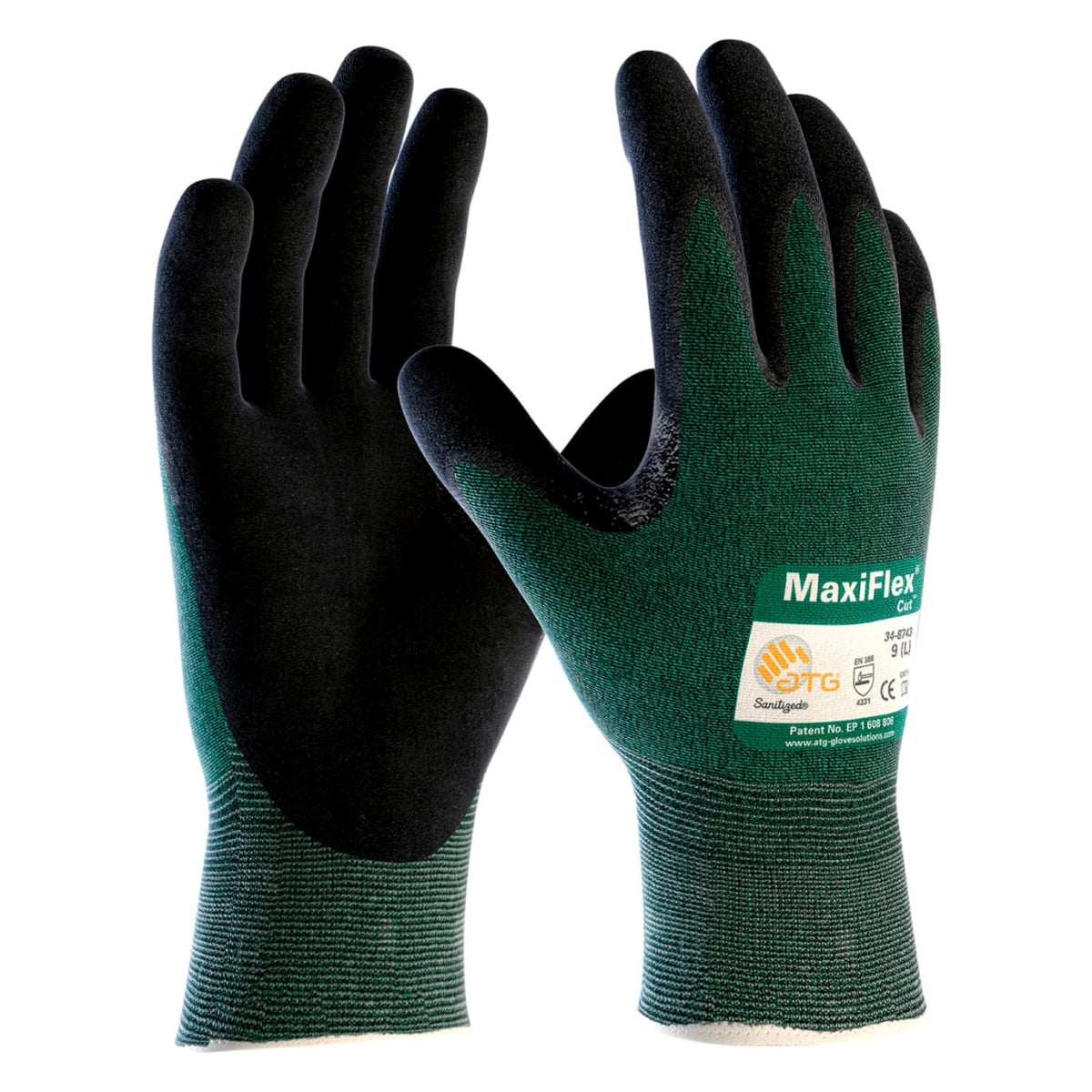 672026XXL Cut Micro-Foam Nitrile Coated Gloves, Black - 2XL - 12 Pair