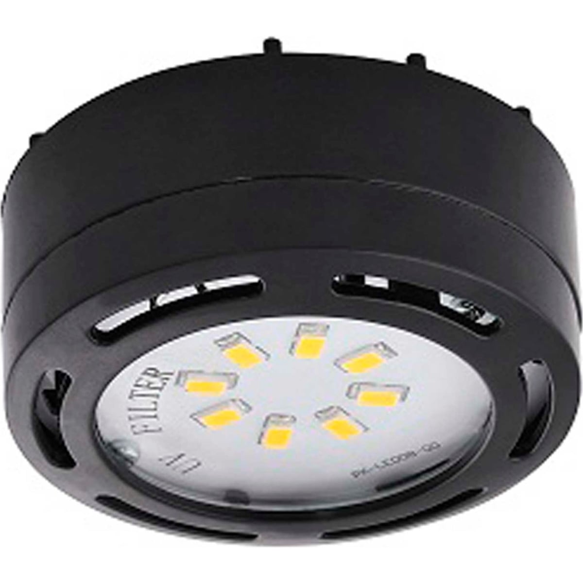LEDPL1-BLK LED Puck Light, 4W, 3000 CCT, 360 Lumens, 82 CRI, Black