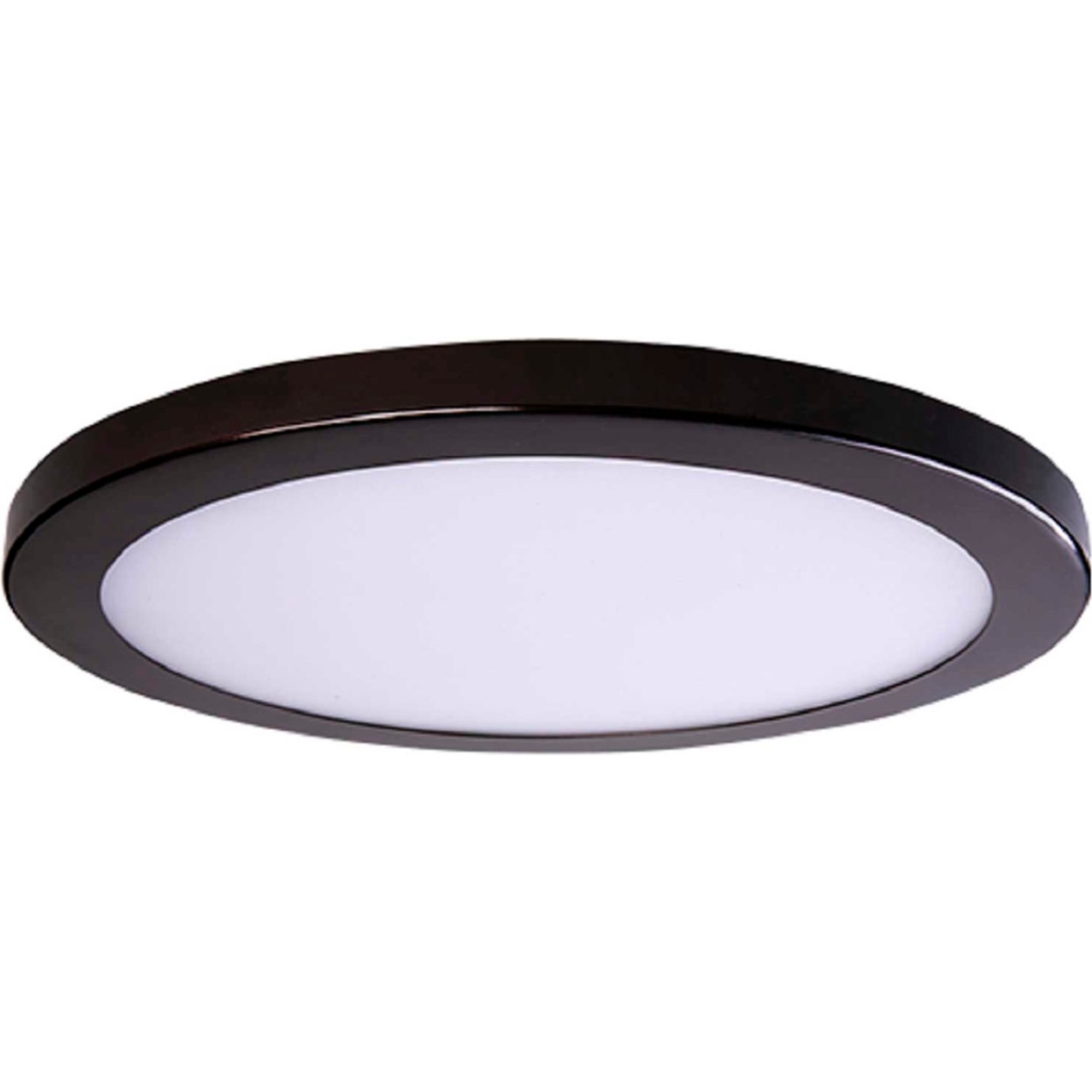 B2679402 11 in. Round Platter LED Flush Mount Light with 40W 120V 3000K, Bronze