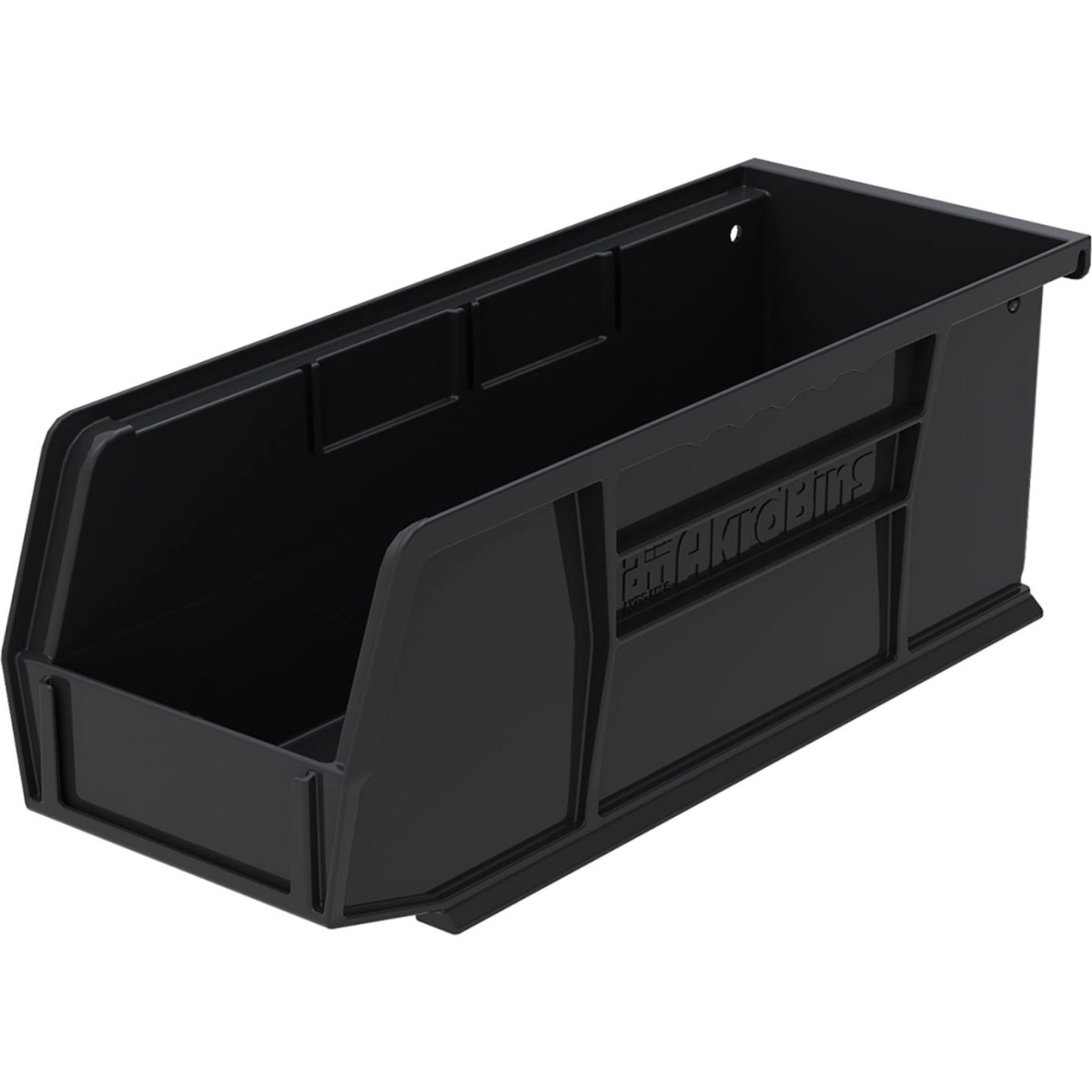 B3775211 AkroBin Plastic Storage Bin, Black - 10.87 x 4.12 x 4 in.