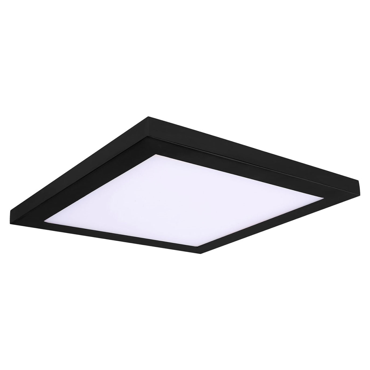 B3247880 9 in. LED Square Platter Light with 18.5W 1200 Lumens 120V, Black