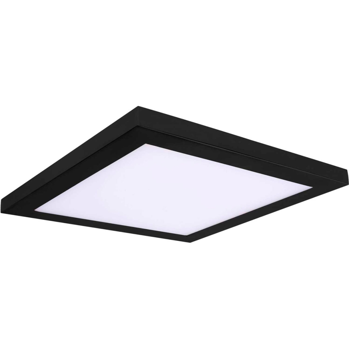 B2679416 10 in. Square Platter LED Flush Mount Light with 30W 120V 3000K, Black