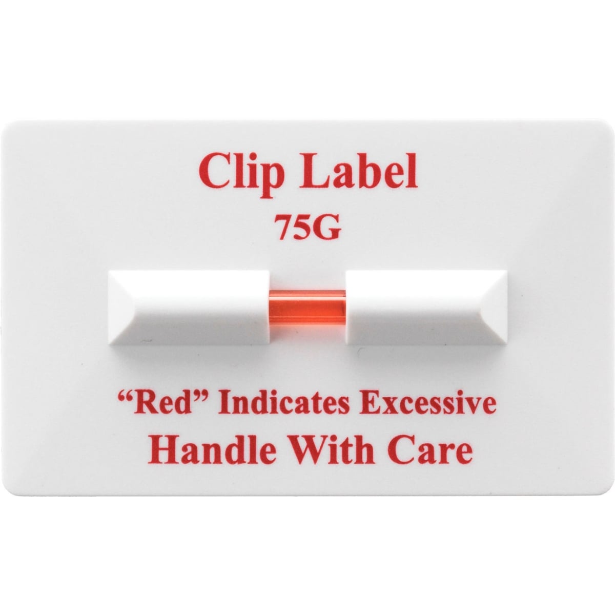 Global Industrial 412644 75G Range Clip Label Impact Indicators - Pack of 100