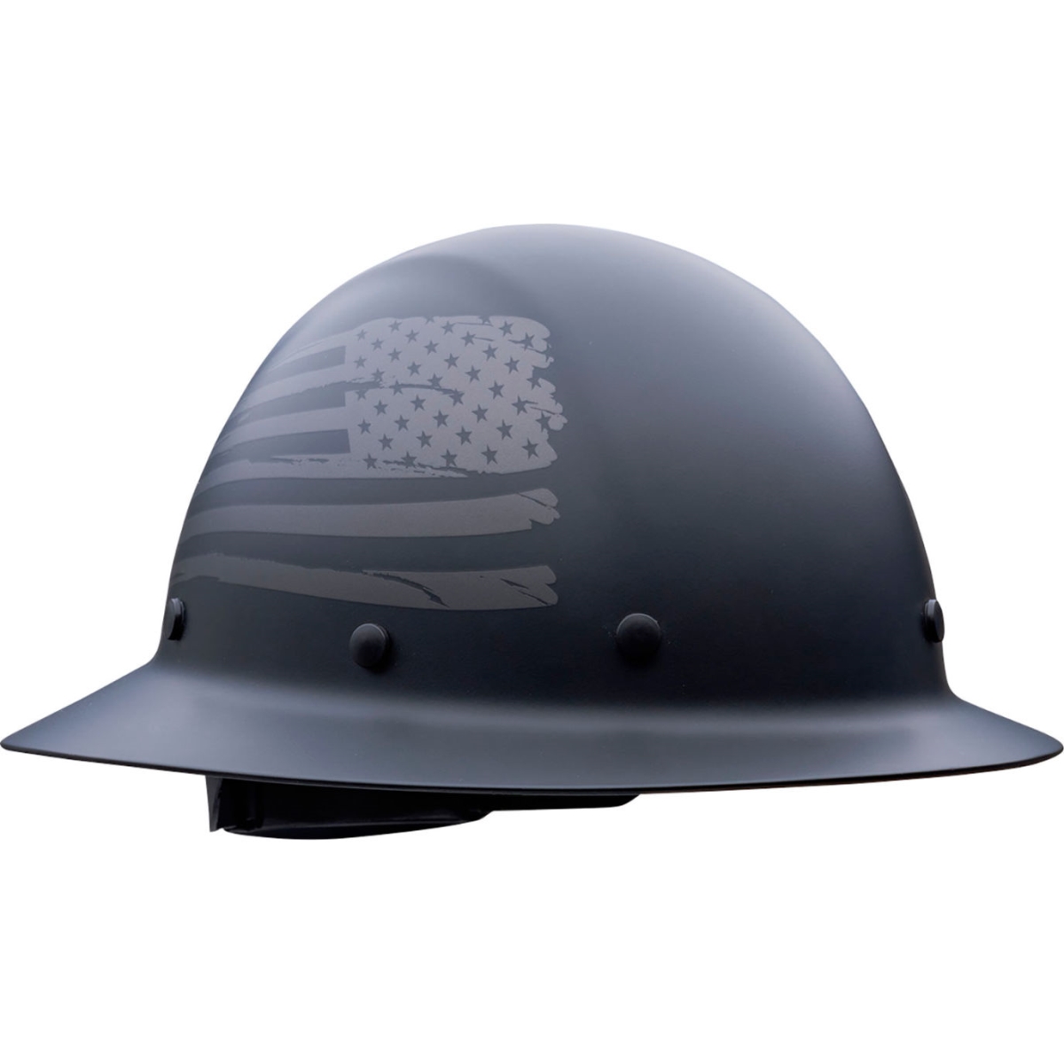 B3186706 Wolfjaw Full Brim Hard Hat, 8-Point Riveted Suspension & Non-Vented Type I, Black