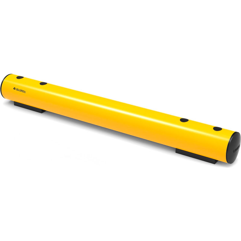 Global Industrial B3230689 Plastic Floor Curb, Yellow - 5 ft.