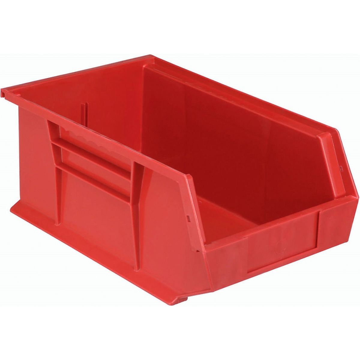 4351302 Plastic Hang & Stack Bin, Red - 13.62 x 8.5 x 6 in.