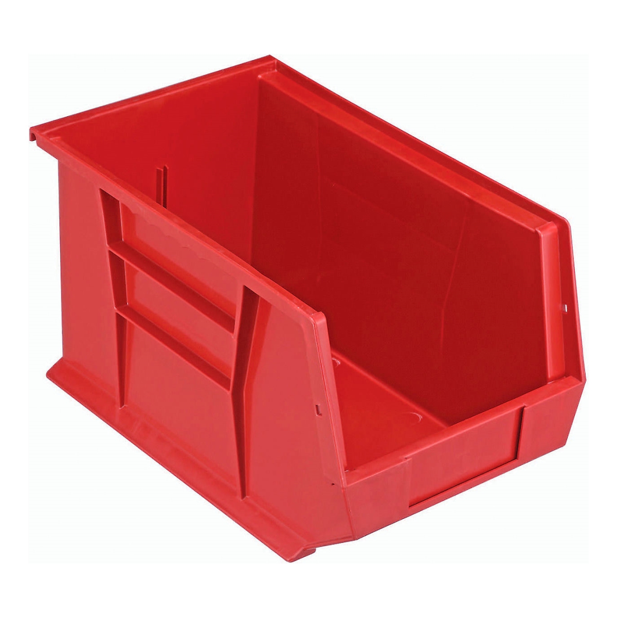 4365402 Plastic Hang & Stack Bin, Red - 13.62 x 8.25 x 8 in.