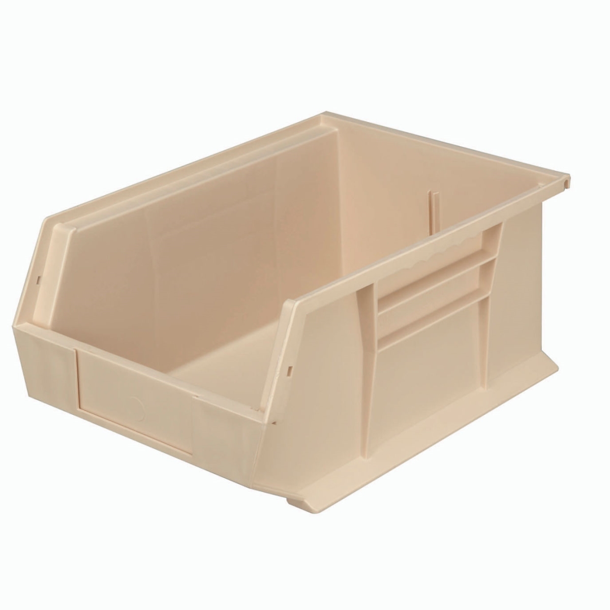 4351322 Plastic Hang & Stack Bin, Ivory - 13.62 x 8.5 x 6 in.