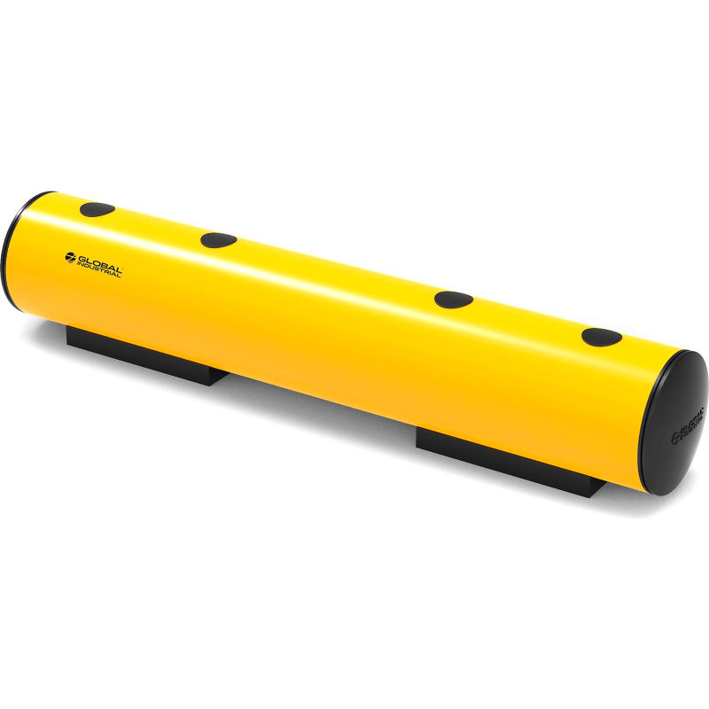 Global Industrial B3230693 Plastic Floor Curb, Yellow - 3 ft.