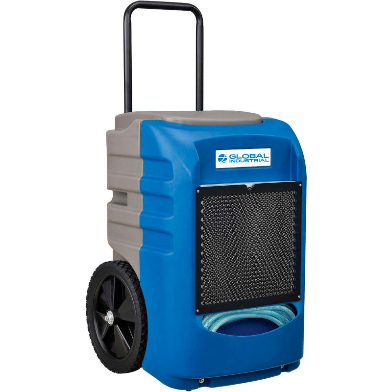 Global Industrial 653660R Low Grain Refrigerant Dehumidifier with Pump 120V 145 Pints R32 Refrigerant