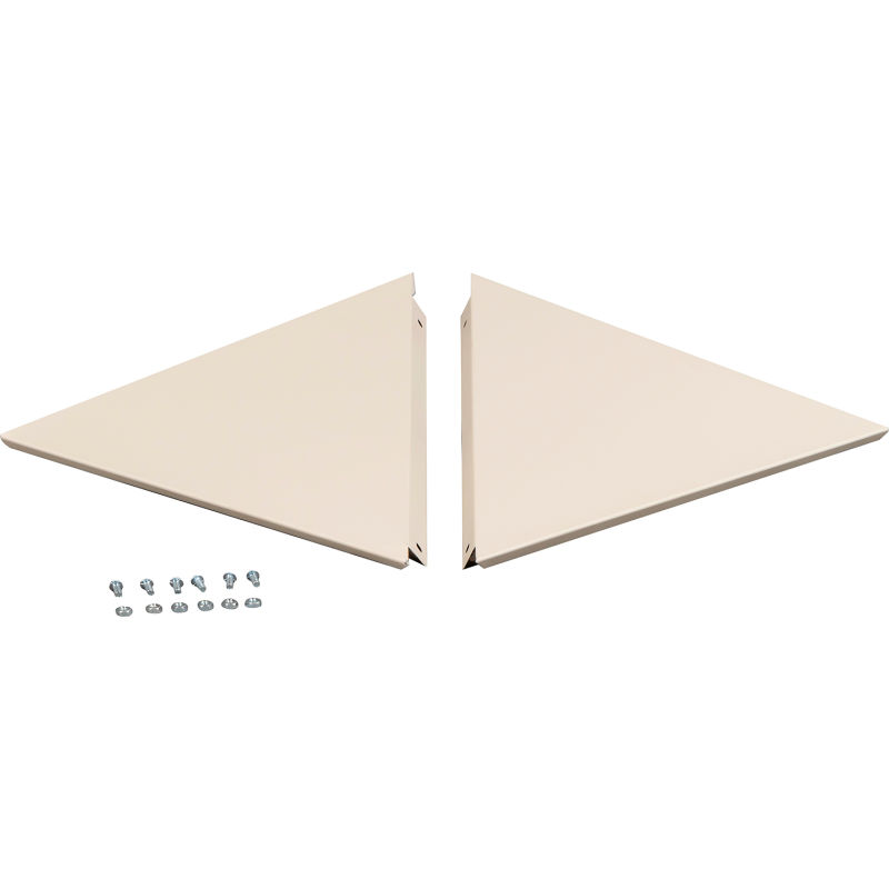 Global Industrial 799150TN 18 in. Locker Corner Slope Top Kit, Tan