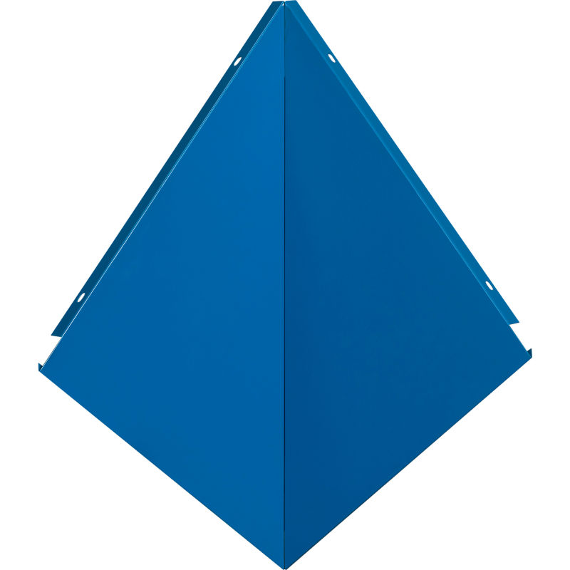 Global Industrial 799148BL 12 in. Locker Corner Slope Top Kit, Blue