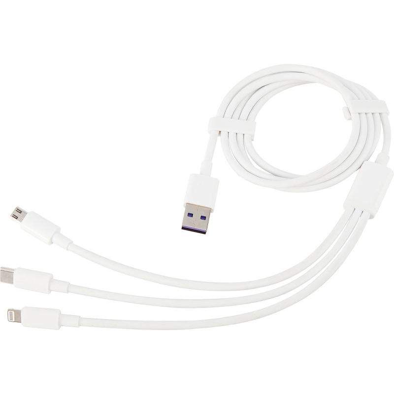 Global Industrial B3234822 Replacement Charging Cords for Clear View Cell Phone Charging Locker - White