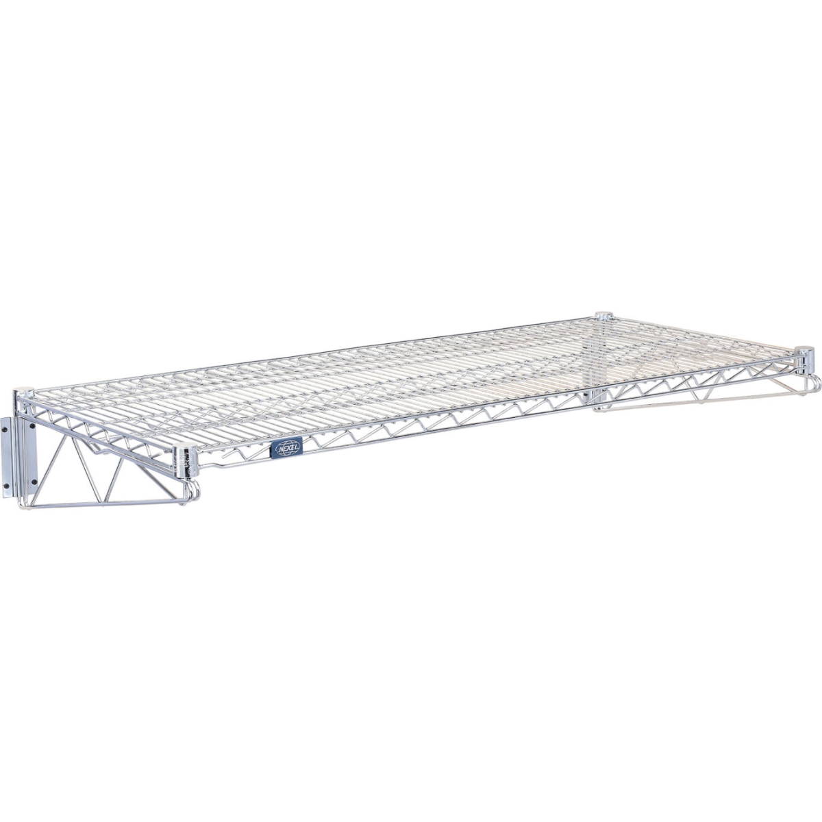 Global Industrial B3249287C Nexel Chrome Fixed Wall Mount Shelving Starter - 60 x 21 in.
