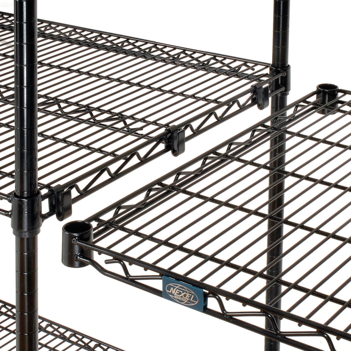 Global Industrial B3232682 Nexel 5-Shelf Black Epoxy Wire Shelving Unit Add On - 48 x 21 x 96 in.