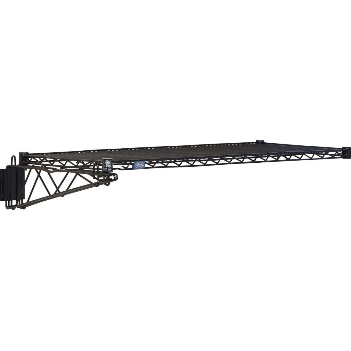 Global Industrial B3249260B Nexel Black Epoxy Fixed Wall Mount Shelving Add On - 36 x 24 in.