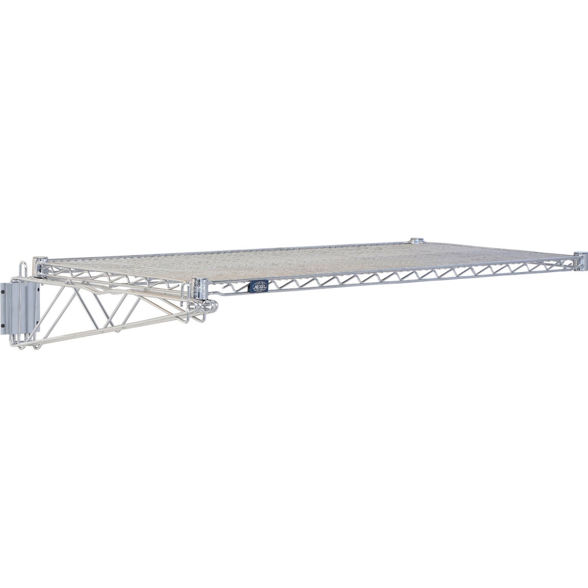 Global Industrial B3249260C Nexel Chrome Fixed Wall Mount Shelving Add On - 36 x 24 in.