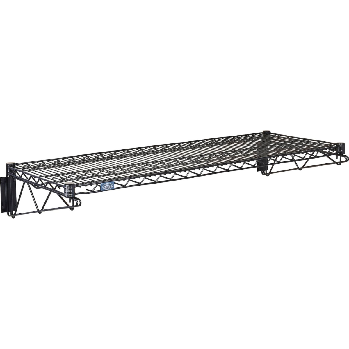 Global Industrial B3249221B Nexel Black Epoxy Fixed Wall Mount Shelving Starter - 60 x 18 in.