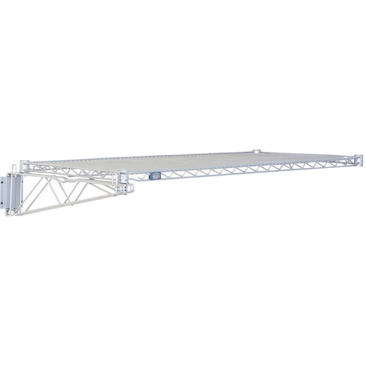 Global Industrial B3249306EP Nexel Silver Fixed Wall Mount Shelving Add On - 24 x 14 in.