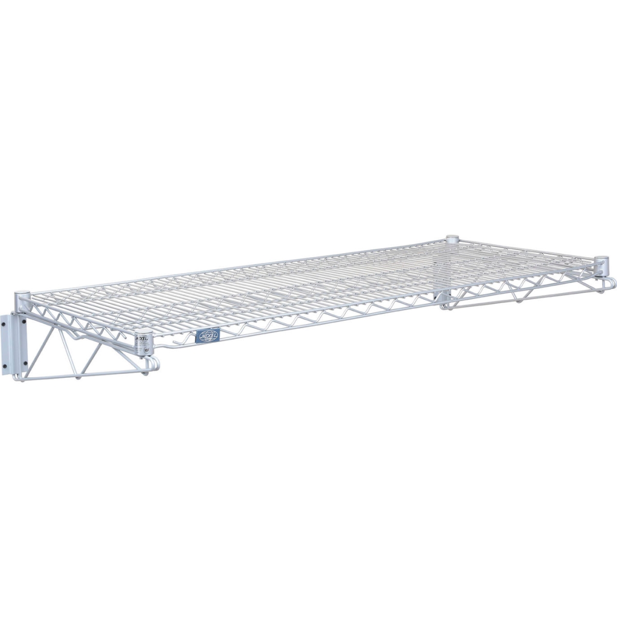 Global Industrial B3249219EP Nexel Silver Fixed Wall Mount Shelving Starter - 48 x 18 in.