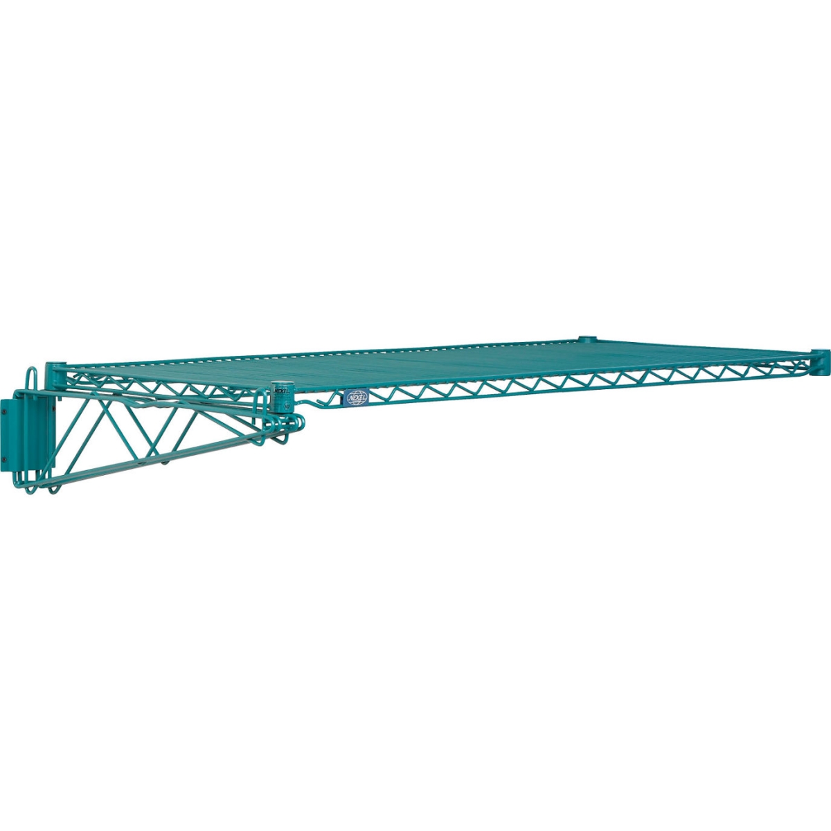 Global Industrial B3249247G Nexel Poly-Green Epoxy Fixed Wall Mount Shelving Add On - 54 x 21 in.