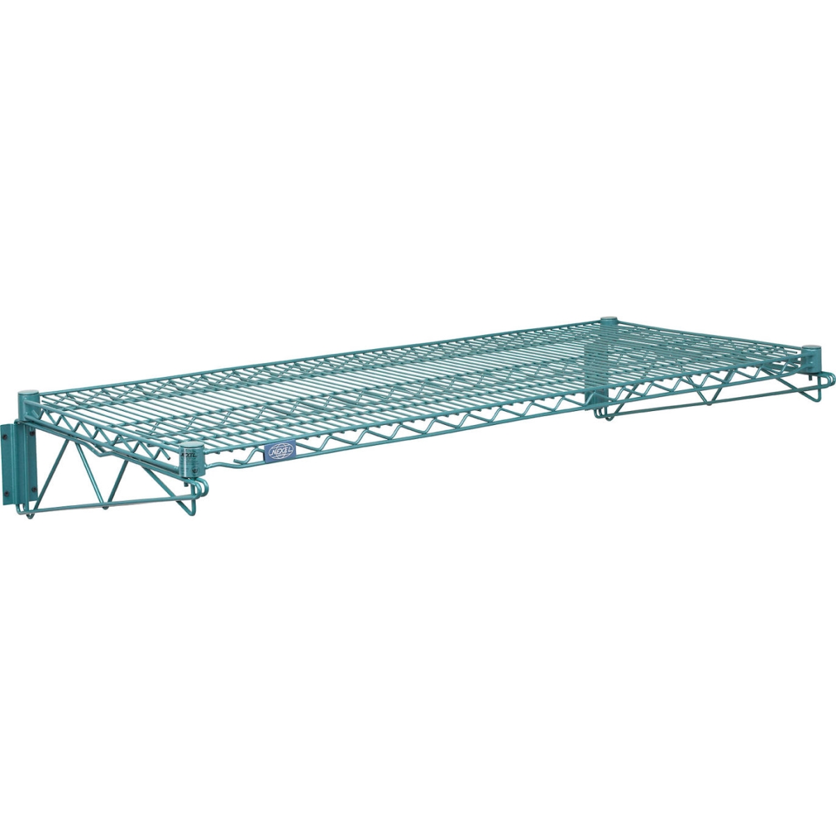 Global Industrial B3249290G Nexel Poly-Green Epoxy Fixed Wall Mount Shelving Starter - 48 x 24 in.
