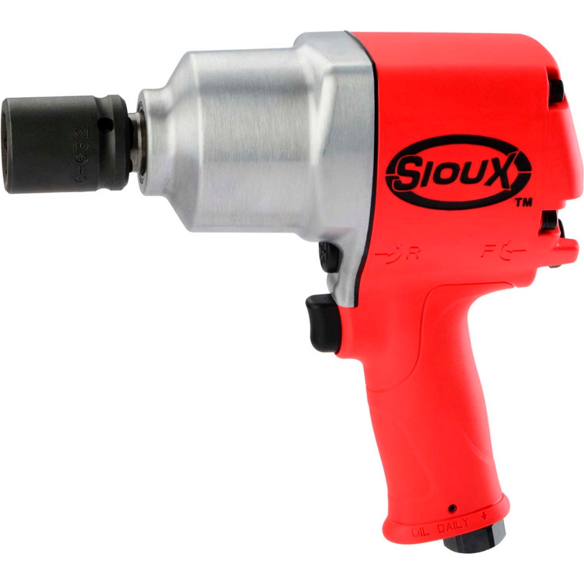 B2680306 0.75 in. Red & Black Sioux Tools Square Drive Impact Wrench with Ring Detent Anvil & Max Torque - 1050 ft. -lbs