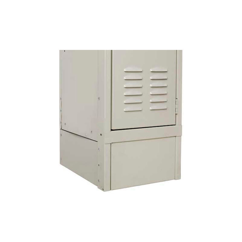 Global Industrial B3145697 Steel Locker Accessory with Closed Side Base, Tan - 18 x 6 in.