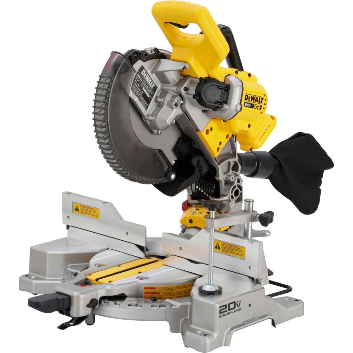 Stanley Black & Decker B3226159 DeWalt 20V MAX XR Double Bevel Fixed Miter Saw with 10 in. Dia. Blade, Yellow