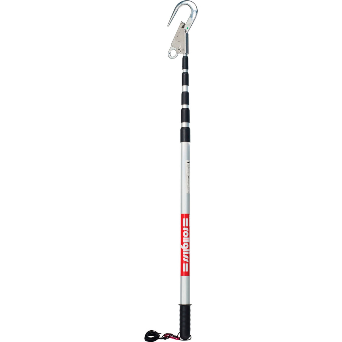 Rollgliss Rescue Pole, Silver and Red, 4 ft. to 16 ft. (1.2 to 4.9 m)