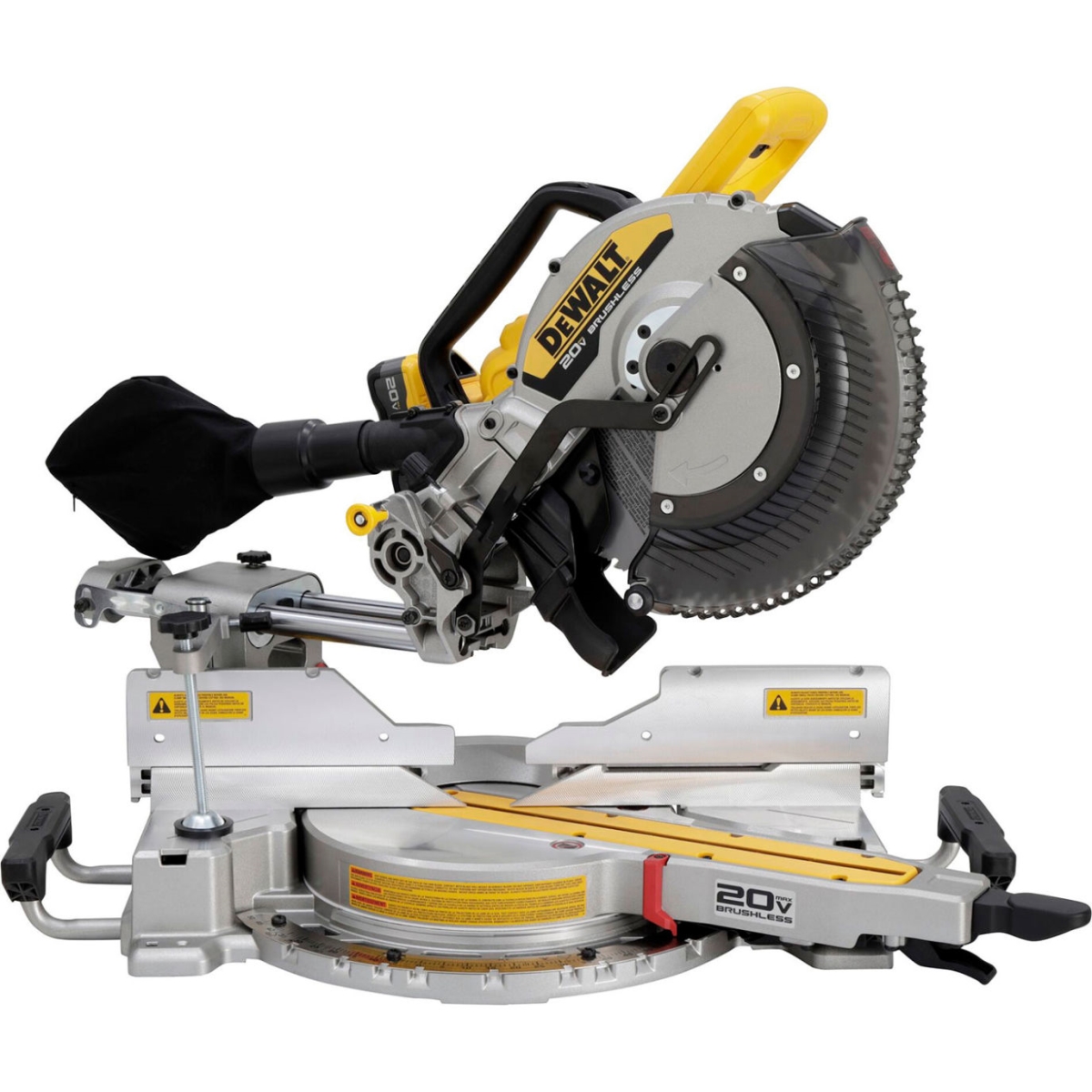Stanley Black & Decker B3226162 DeWalt 20V MAX XR Double Bevel Sliding Miter Saw Kit with 12 in. Dia. Blade, Yellow