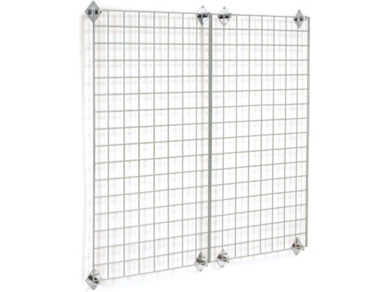 WG3696GY 96 x 36 in. Wire Grid Panel with Wall Mount Hook - Gray Epoxy