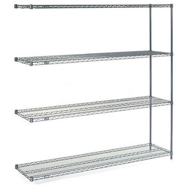 A18368N5 18 x 36 x 86 in. on 5 Tier Add-On Unit Wire Shelving