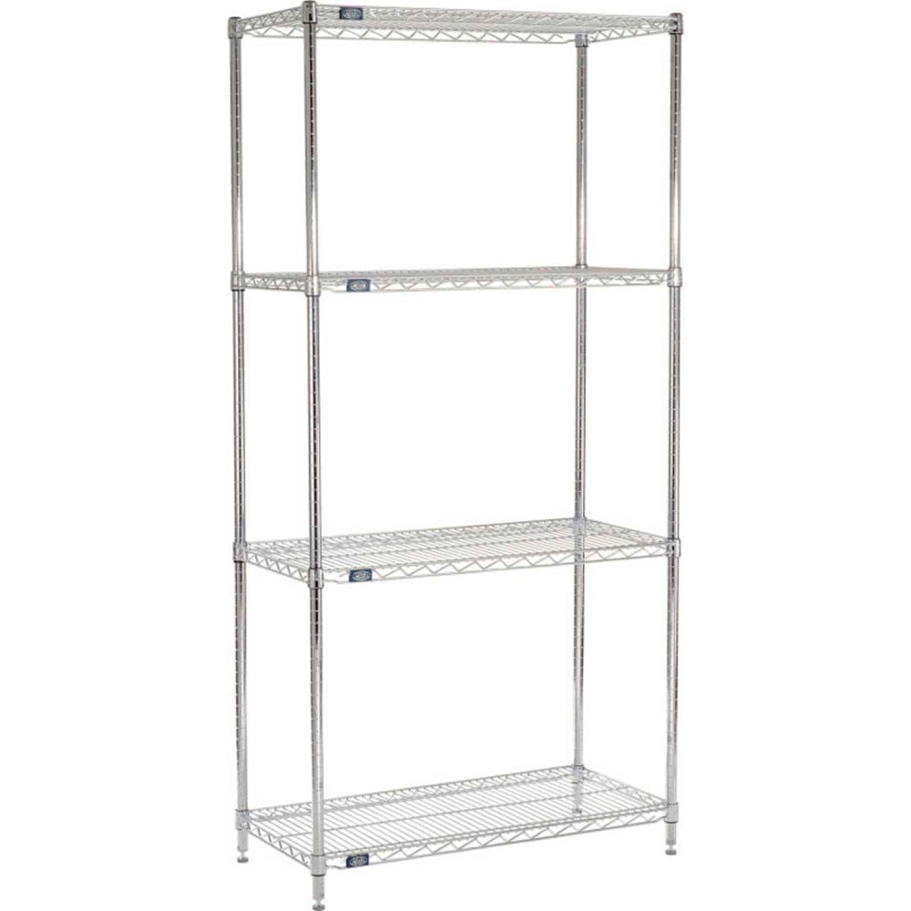 21427C5 21 x 42 x 74 in. 5 Tier Wire Shelving Starter Unit, Chrome