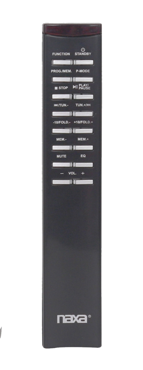 Naxa NPB-431 Portable MP3 & CD Player with PLL FM Radio USB Input, Remote Control & Detachable Speakers, Black