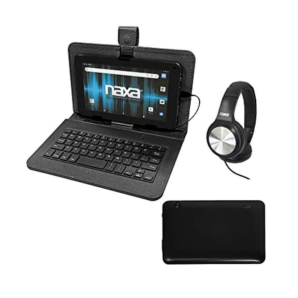 Picture of Naxa NID-7056-BLACK 1.6 GHz Quad Core Processor 2GB Ram 32GB Storage Android 11 Tablet with 7 in. HD TN Screen USB Keyboard Case & Headphone&#44; Black