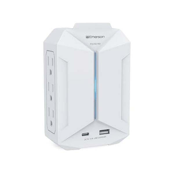 Emerson EAP-1000 6-Outlet + 2-USB Wall Charger