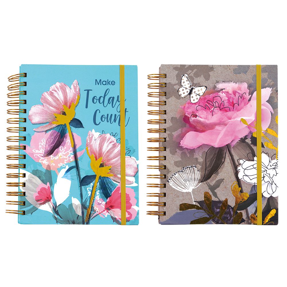 Picture of Eros Wholesale MG8002 8.5 x 6.25 in. Jumbo Spiral Floral Hotstamp Journal - 2 Designs - 160 Sheet - 24 Per Case - Case of 6