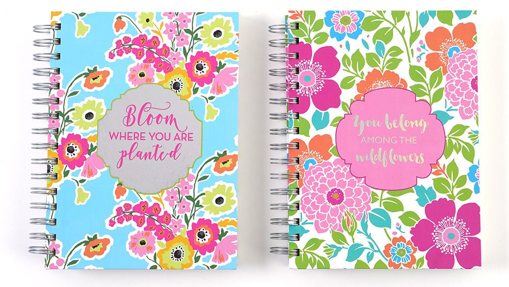 Picture of Eros Wholesale MG8006 8.5 x 6.25 in. Jumbo Spiral Journal Bright Floral Hot Stamp - 2 Designs - 160 Sheet - 24 Per Case - Case of 6
